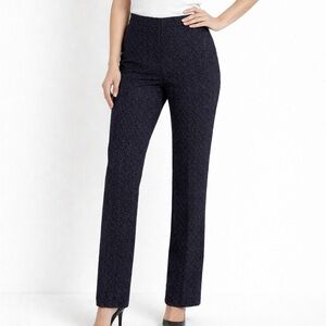 Crosby Sparkle Straight-Leg High-Rise Pants in Black